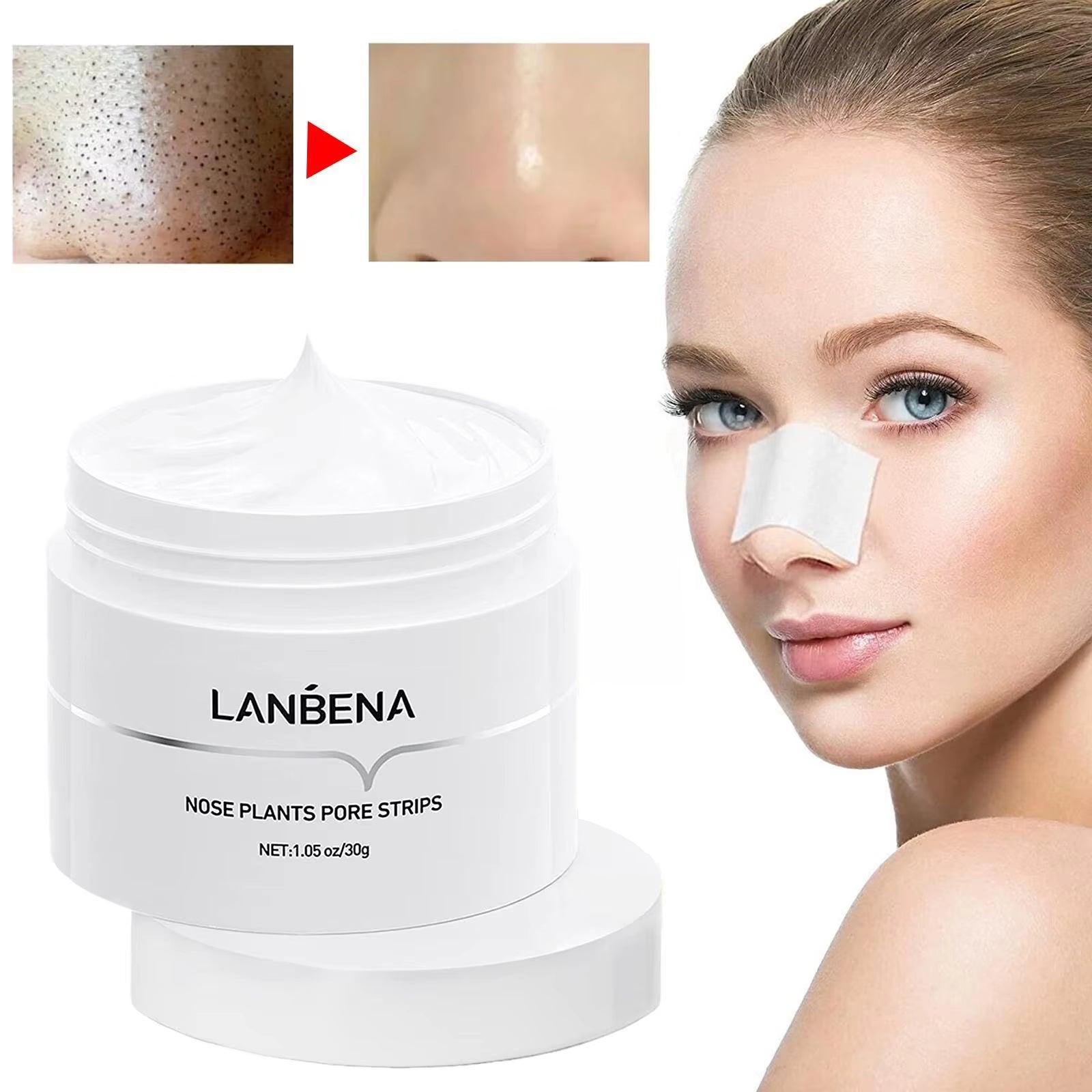 LANBENA New Style Blackhead Remover Nose Mask Pore Mask Black Peeling Cleansing Strip Korea Acne Skin Care Deep Treatment B E1V2