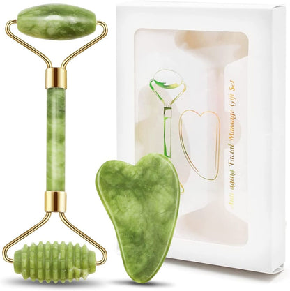 Natural Jade Face Roller & Gua Sha